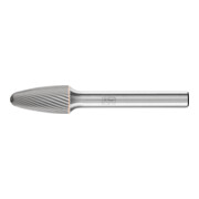 Fraise sur tige forme H RBF D. 10 mm L. tête 20 mm D. tige 6 mm carbure engrènem