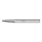 Fraise sur tige forme H RBF D. 6 mm L. tête 18 mm D. tige 6 mm carbure engrèneme