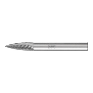 Fraise sur tige forme K SPG D. 6 mm L. tête 18 mm D. tige 6 mm carbure engrèneme