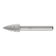 PFERD Fraise en carbure HSS forme arc pointu Ø 10x20 mm Tige Ø 6 mm Z 3 universel moyen fin brise-copeaux