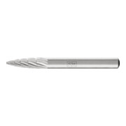 Fraise sur tige forme K SPK D. 6 mm L. tête 18 mm D. tige 6 mm HSS engrènement 3