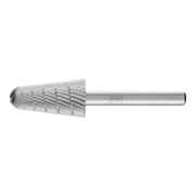 PFERD Fraise en bout HSS forme cône rond L Ø 16x30mm tige Ø 6 mm Z 3 universelle moyenne fine brise-copeaux