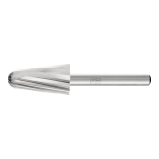 Fraise sur tige forme L1630 D. 16 mm L. tête 30 mm D. tige 6 mm HSS PFERD