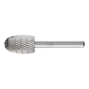 PFERD Fraise en acier rapide forme goutte Ø 16x25 mm Tige Ø 6 mm Z 3 universelle moyenne fine brise-copeaux
