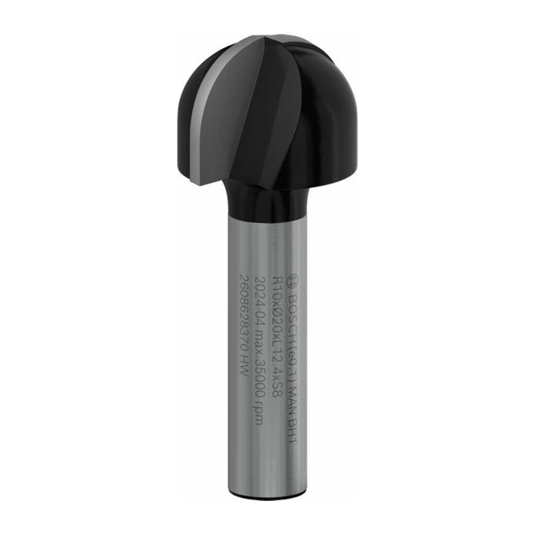 Fraises à canneler Bosch 8 mm, R1 10 mm, D 20 mm, L 12,4 mm, G 46 mm