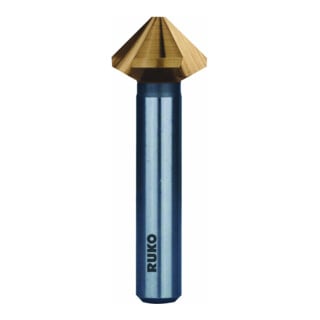 Fraises à chanfreiner RUKO 3 dents DIN 335 forme C 90° HSS-TiN