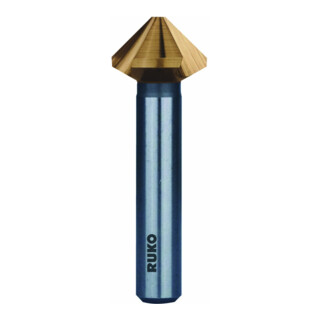 Fraises à chanfreiner RUKO 3 dents DIN 335 forme C 90° HSS-TiN