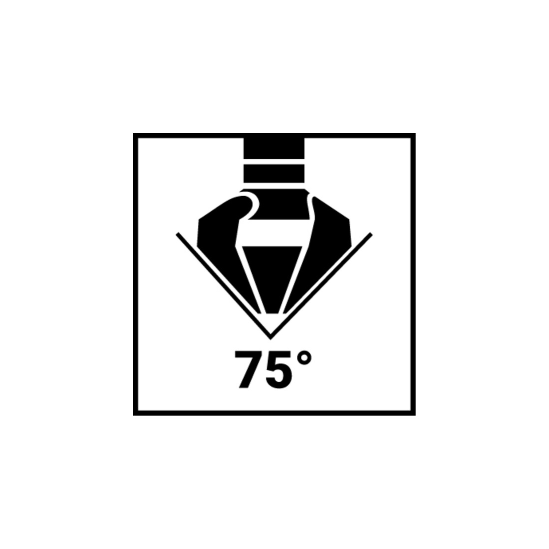 Outil à chanfreiner et à ébavurer Ruko Forme C 75° HSS 3 arêtes de coupe