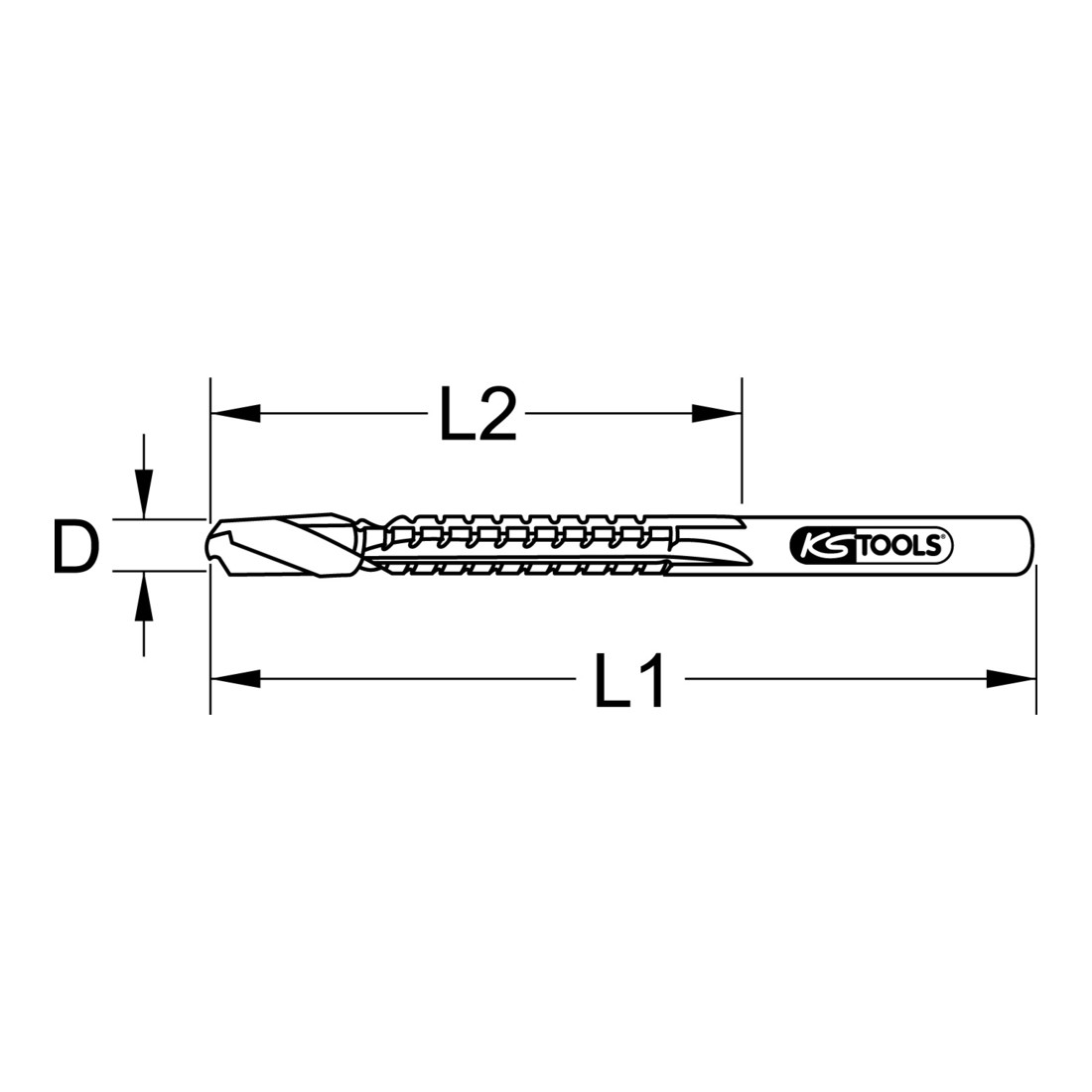 Outils KS Outils HSS-Foret de fraisage en fer-blanc