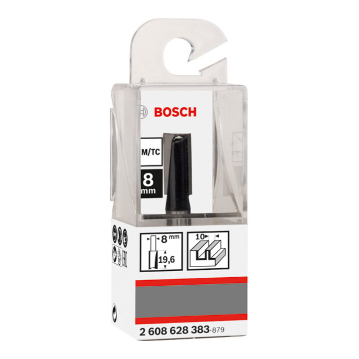 Fraises à rainurer Bosch 8 mm, D1 10 mm, L 20 mm, G 51 mm