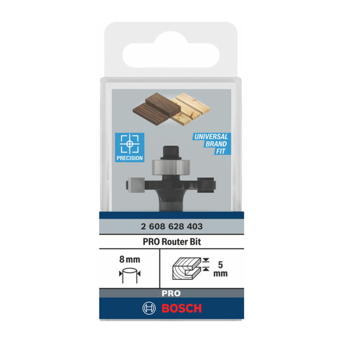 Fraises circulaires à rainurer Bosch 8 mm, D1 32 mm, L 5 mm, G 51 mm