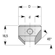 Contre-alésage EDESSÖ HW- (HM) pour Type 1430 + 1431, Z=2, Mèche de forage-1