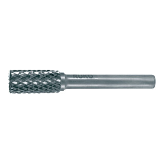 Fraises limes carbure, denture croisée Forme B cylindrique, coupe en bout
