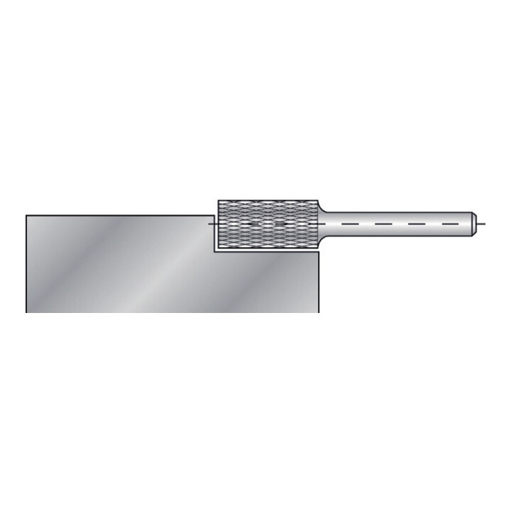 Fraises limes carbure pour l'aluminium forme B cylindrique, coupe en bout