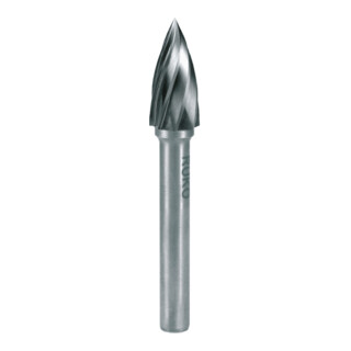 Bavure en carbure de tungstène Ruko Alu forme G pointue (SPG)