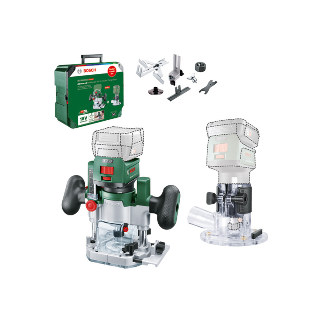 Fraiseuse sans fil Router Combi Set Bosch