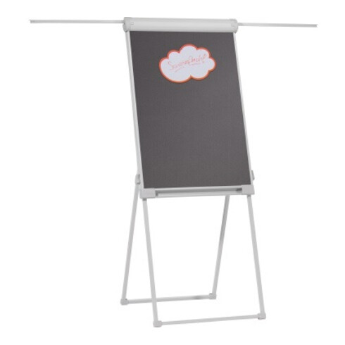Franken Moderationstafel Deluxe FC8312 188x67cm Filz grau