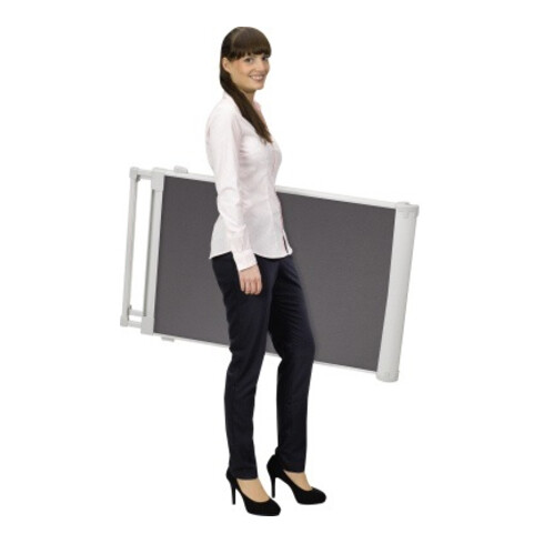 Franken Moderationstafel Deluxe FC8312 188x67cm Filz grau