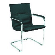 Freischwinger RUMBA chrom/cuir PU noir