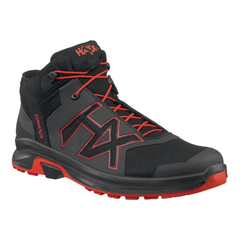 Freizeitschuh CONNEXIS Go GTX mid Gr.11(46) schwarz/rot Mikrofaser/Textil