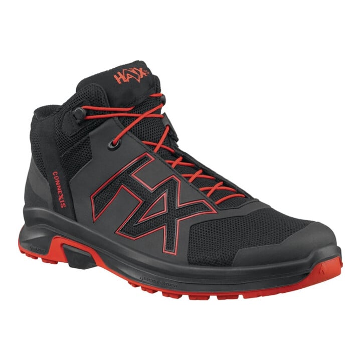 Freizeitschuh CONNEXIS Go GTX mid Gr.11(46) schwarz/rot Mikrofaser/Textil