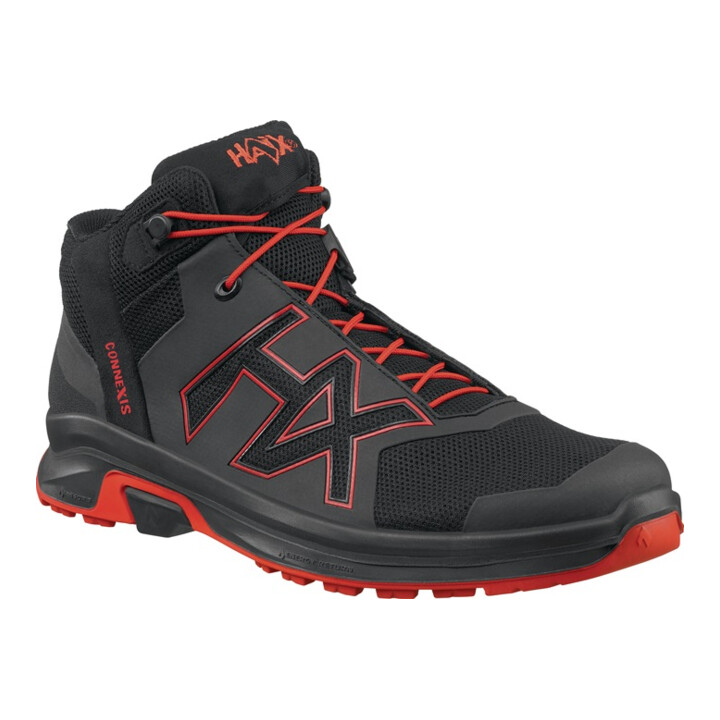 Freizeitschuh CONNEXIS Go GTX mid Gr.8(42) schwarz/rot Mikrofaser/Textil