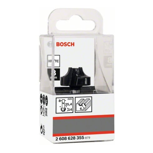 Bosch Fresa a profilo E 8mm R1 6,3mm D 25,4mm L14mm G 46mm