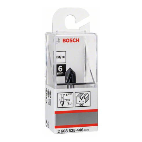 Bosch Fresa per scanalature a V 6mm