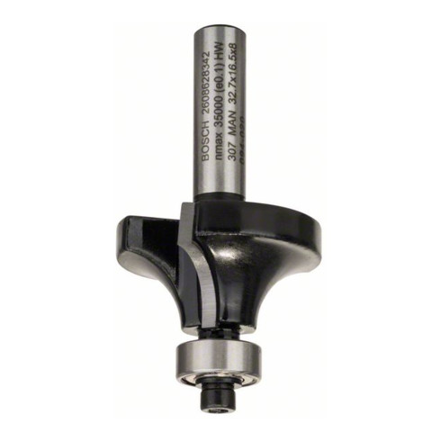 Bosch Fresa per arrotondare Standard for Wood 8 mm R1 10 mm L 16,5 mm G 57 mm