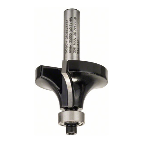 Bosch Fresa per arrotondare Standard for Wood 8 mm raggio 12 mm lunghezza di lavoro 19 mm lunghezza complessiva 60 mm