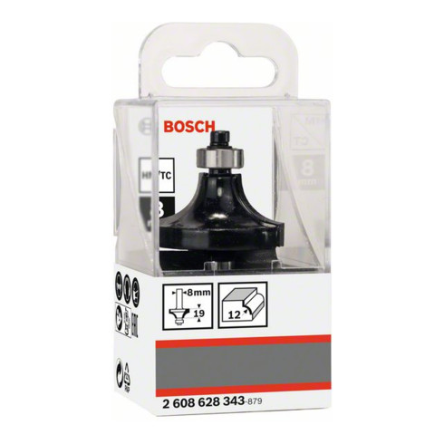 Bosch Fresa per arrotondare Standard for Wood 8 mm raggio 12 mm lunghezza di lavoro 19 mm lunghezza complessiva 60 mm