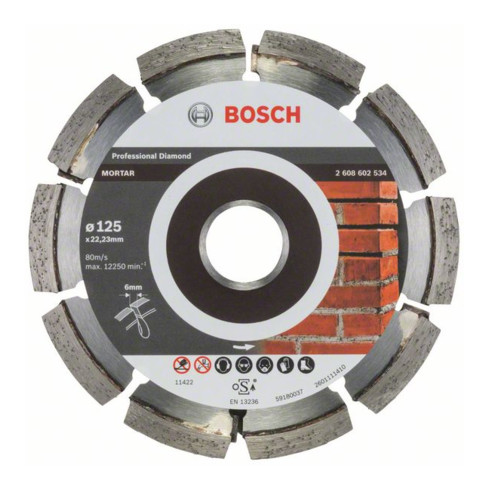 Bosch Fresa per giunti Expert for Mortar 125 x 6 x 7 x 22,23 mm