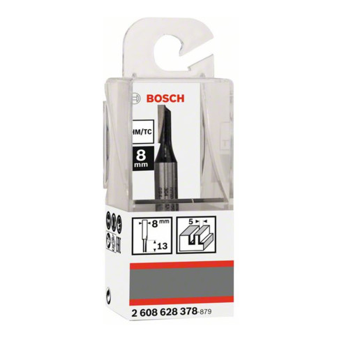 Bosch Fresa per scanalature Standard for Wood 8 mm diametro 5 mm lunghezza di lavoro 12,7 mm lunghezza complessiva 51 mm