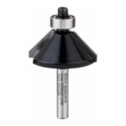 Bosch Fresa per smussi/fresa a livello 6 mm diametro 34,9 mm larghezza 11,1 mm lunghezza di lavoro 14,6 mm lunghezza complessiva 56 mm 45°