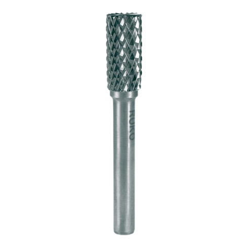 RUKO Perno di fresatura in metallo duro, cilindro forma B (ZYAS) con dentatura frontale, Ø12mm