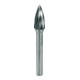 RUKO Perno di fresatura forma L KEL, Ø12mm, testa L=32mm, gambo Ø6mm, metallo duro, per zinco e alluminio-1