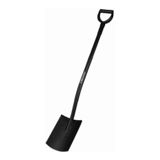 FREUND Gärtnerspaten flache Form Stahlstiel Ergoline schw.