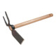 Freund Victoria Petite fourche large + 2 dents forgées, avec manche court 45 cm avec trou de suspension-1