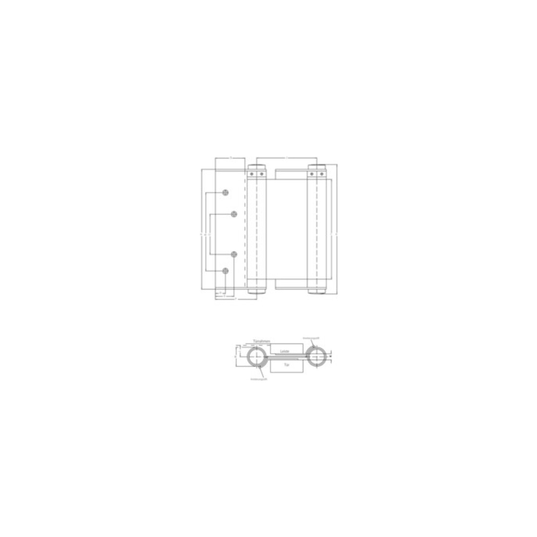 Fridavo Porte battante spirale modèle M STA galvanisée taille 29 75 mm double effet