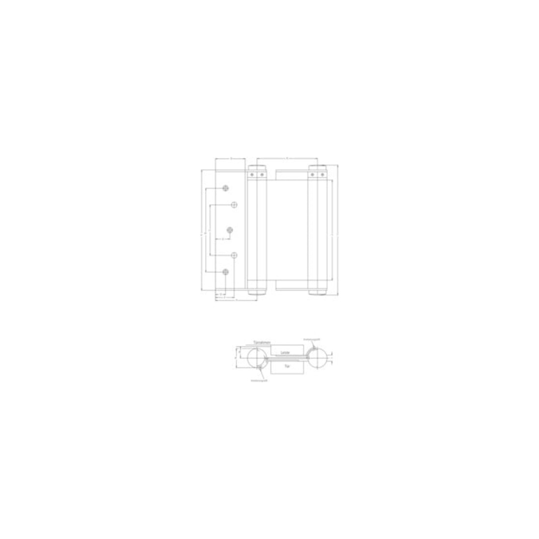 Fridavo Porte battante spirale Modèle M STA galvanisée Taille 36 150mm double action