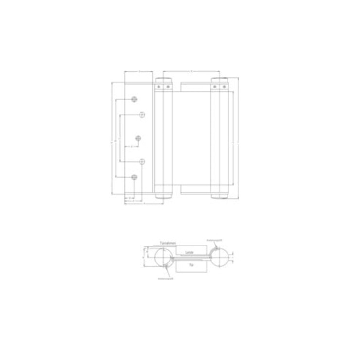 Fridavo Porte battante spiralée modèle M VA Gr.36 150 mm double action