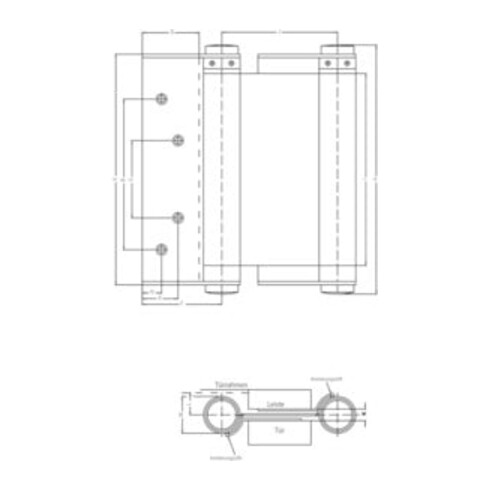 Fridavo Spiralf.-Pendeltürb. Modell M STA blk Gr. 30 100mm doppelt wirkend