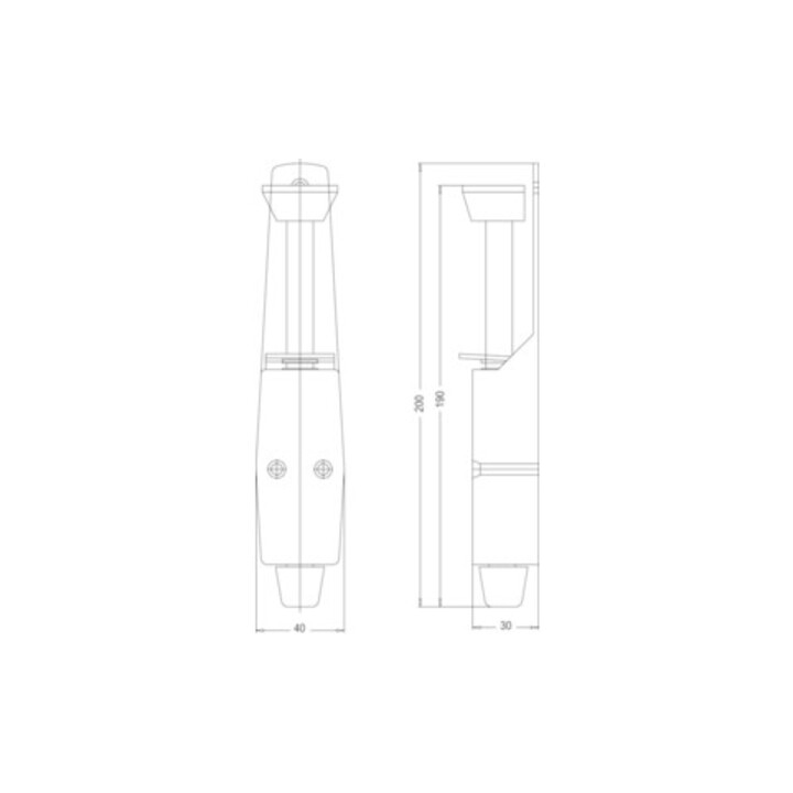 Fridavo Türfeststeller 90/1 LM. weiß Hubh. 30mm Türmontage