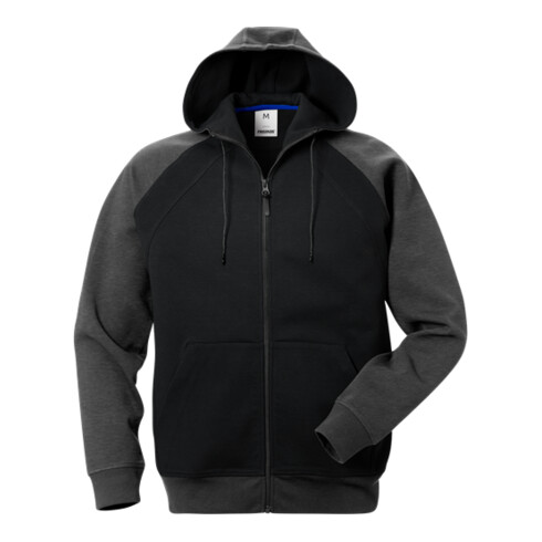 Fristads Acode Sweatjacke mit Kapuze 1757 DF Größe S Schwarz/Grau