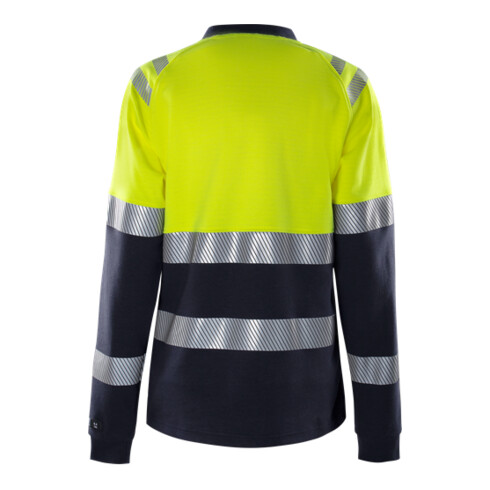 Fristads Damen Flamestat High Vis T-Shirt, La. Kl. 1 7108 TFL Größe 4XL Warnschutz-Gelb/Marine