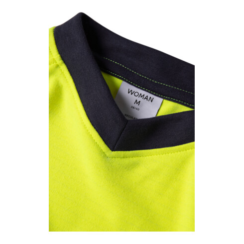 Fristads Damen Flamestat High Vis T-Shirt, La. Kl. 1 7108 TFL Größe M Warnschutz-Gelb/Marine