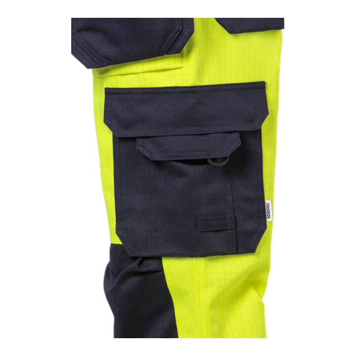 Fristads Flame High Vis Handwerkerhosen Damen Kl. 2 2589 FLAM Größe 36 Warnschutz-Gelb/Marine