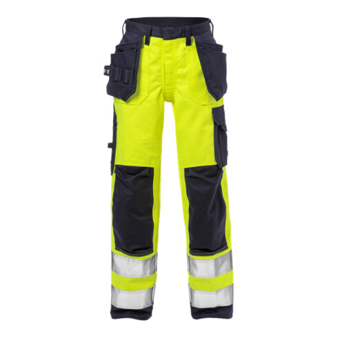 Fristads Flame High Vis Handwerkerhosen Damen Kl. 2 2589 FLAM Größe 38 Warnschutz-Gelb/Marine