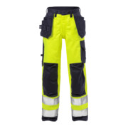 Fristads Flame High Vis Handwerkerhosen Damen Kl. 2 2589 FLAM Größe 42 Warnschutz-Gelb/Marine-1