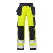 Fristads Flame High Vis Handwerkerhosen Damen Kl. 2 2589 FLAM Größe 48 Warnschutz-Gelb/Marine-1